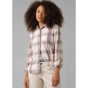 Women’s Prana Alfie Flannel Button Down In Size Medium